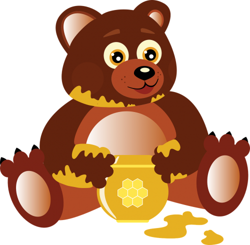 teddy bear honey hungry