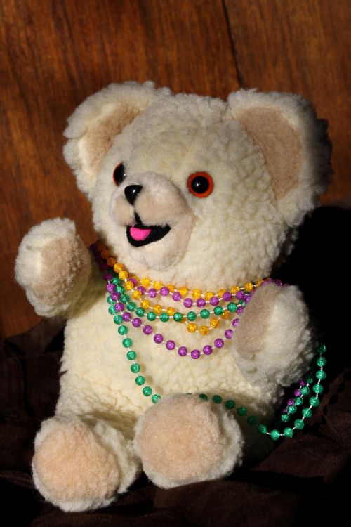 teddy bear toy mardi gras