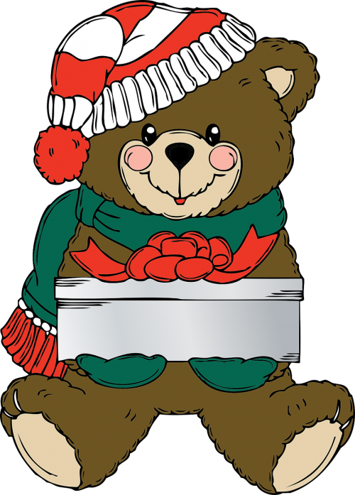 teddy bear festive christmas