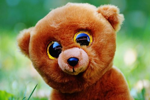 teddy bear glitter eyes stuffed animal