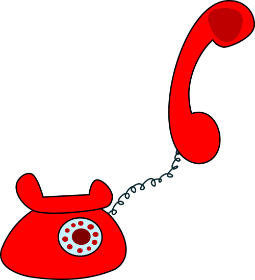 telephone set red