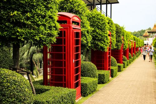 telephone booth garden design