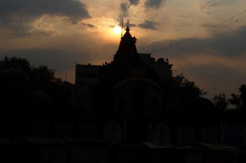 temple evening clouds indian temple