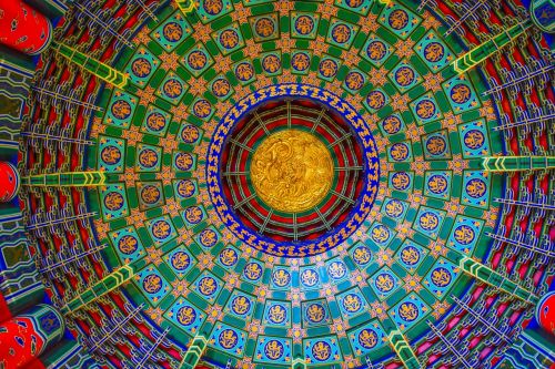 temple abstract ceiling