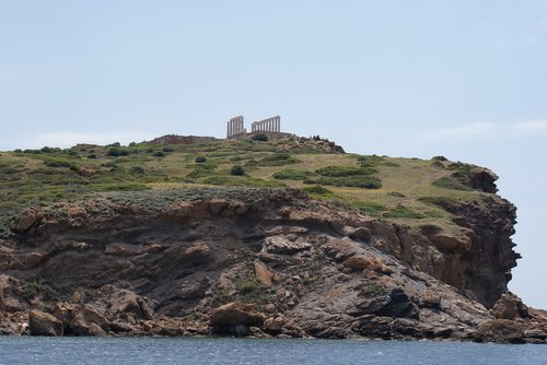 temple  greece  sea