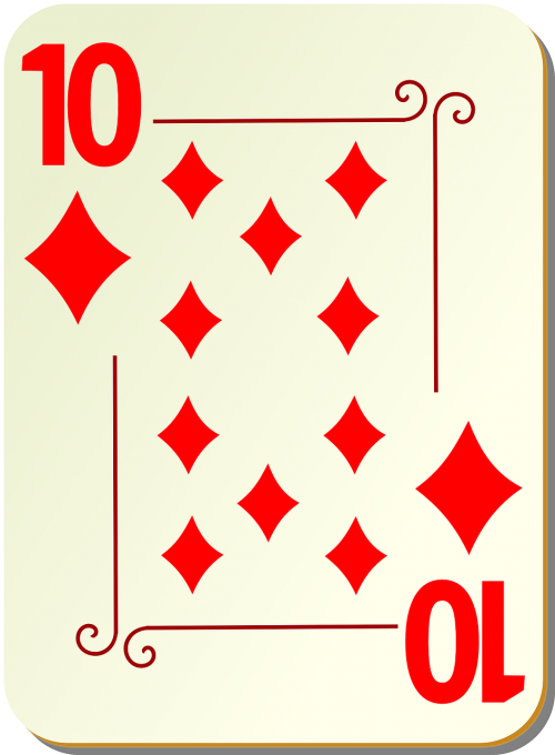 ten diamonds playing cards