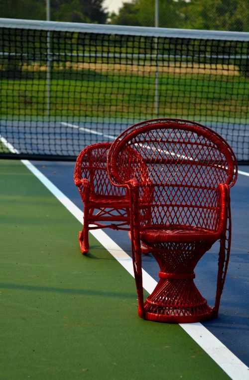 tennis red chair