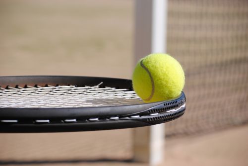 tennis ball tennis court