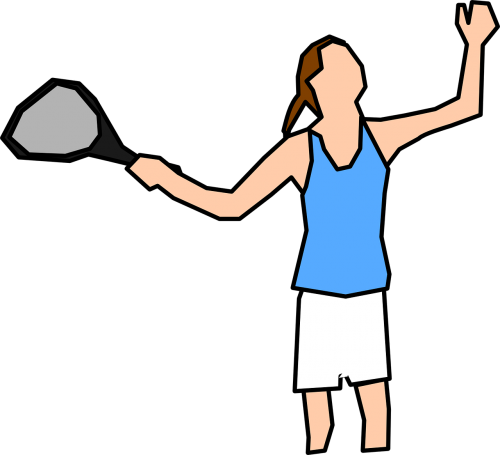 tennis player woman serve