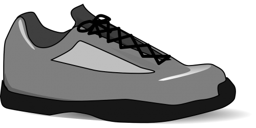tennis-shoe isolated grey