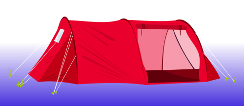 tent camping red