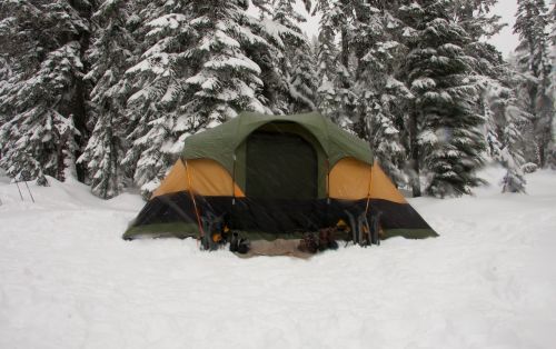 tent snow ice