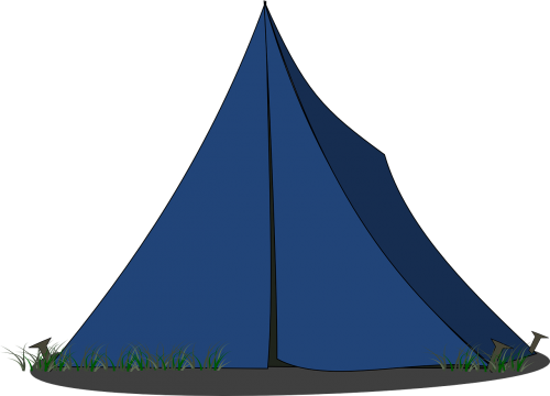 tent camping pitched