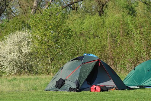tent  camping  spring
