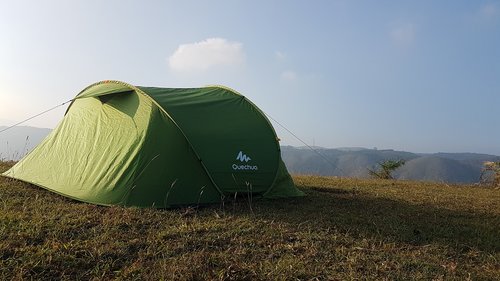 tent  mountain  morning