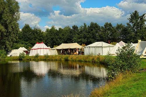 tents  knight village  festival