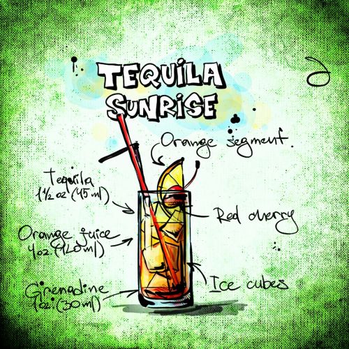 tequila sunrise cocktail drink