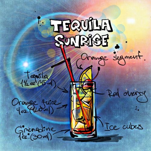 tequila sunrise cocktail drink