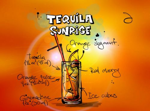 tequila sunrise cocktail drink