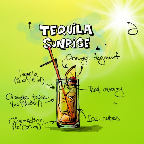 tequila sunrise cocktail drink