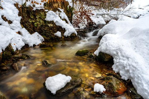 természet  patak  tél