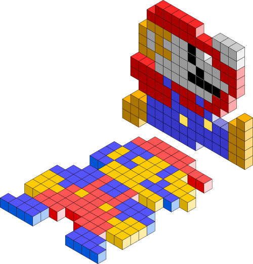 tetris pixel 3d