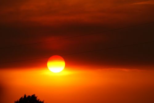 sunset texas cloudy