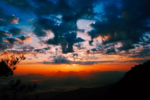 texas mountains sunset