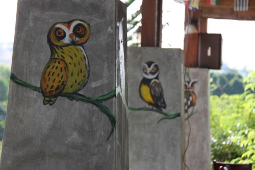 owl owl decoration wood