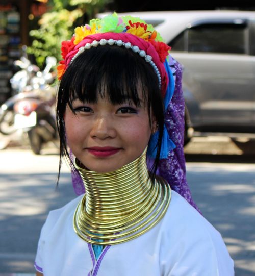 thailand long neck woman tribal lady