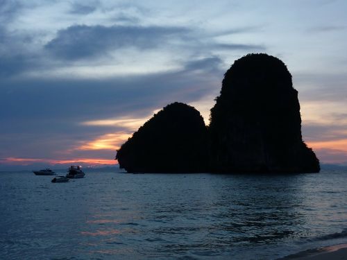 thailand railey beach water rocks