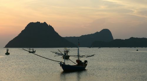 thailand harbor dawn