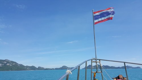 thailand  flag  ocean