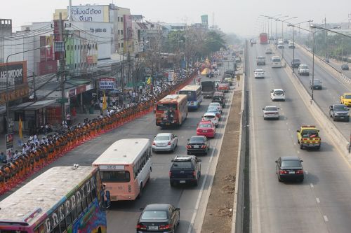 thailand street traffic