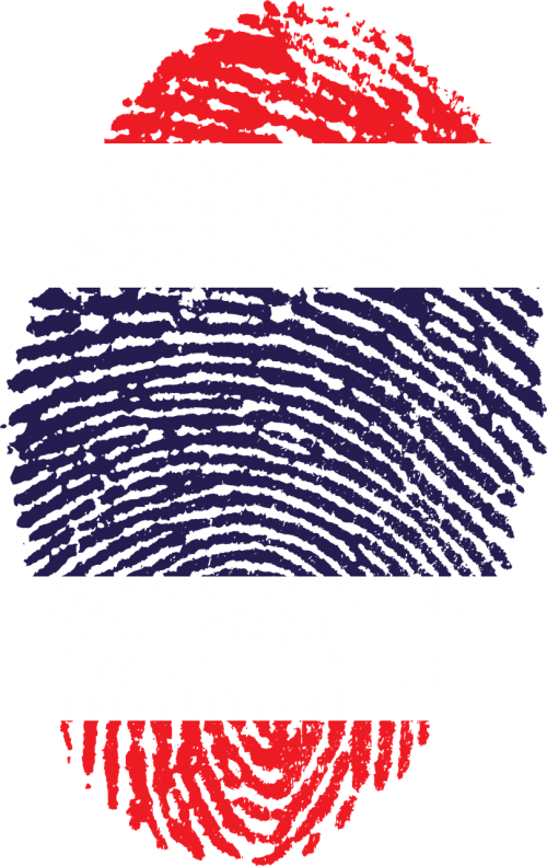 thailand flag fingerprint