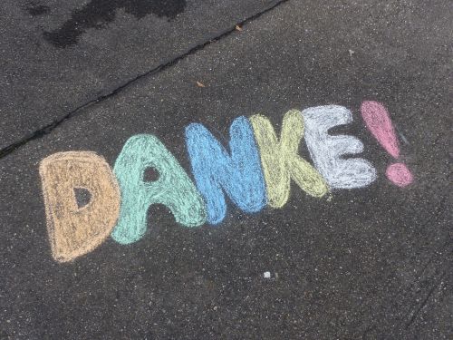 thank you straßenkreide chalk art