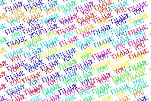 thank you font colorful