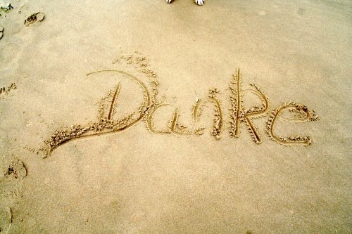 thank you sand font