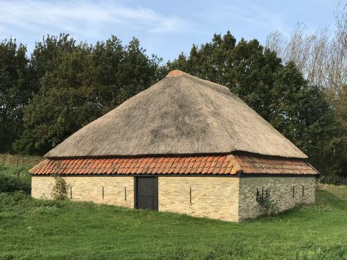 thatched sheep barn north sea