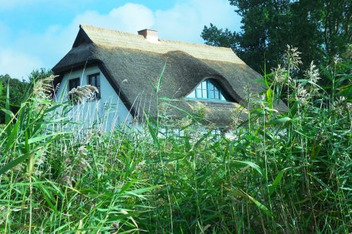 thatched roof baltic sea rügen island
