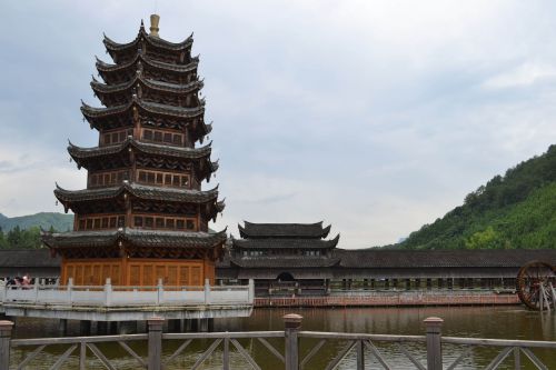 the ancient town tower pond