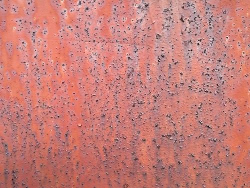 the background rust red