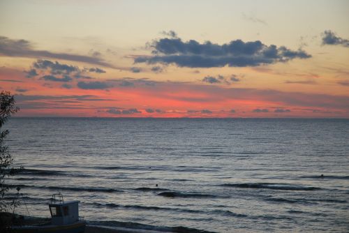the baltic sea west sunset