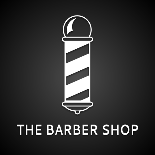 the barber shop  black  white