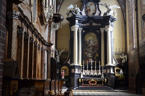 the basilica  cathedral  the altar