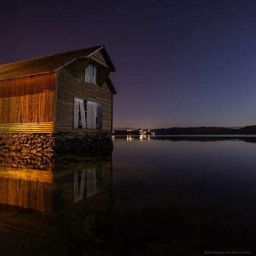 the boathouse night yellow