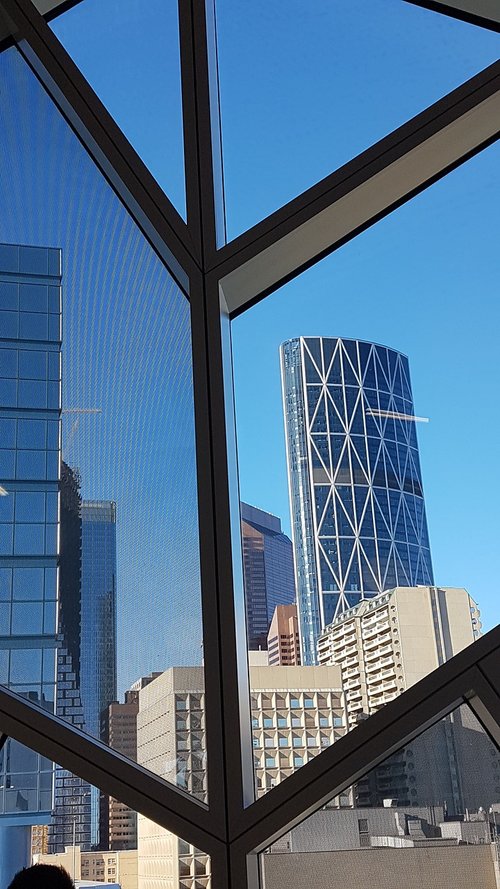 the bow  calgary  skyline