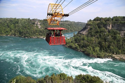 the cable car  waterfall  water