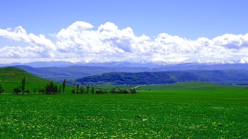 the caucasus  landscape  mountains