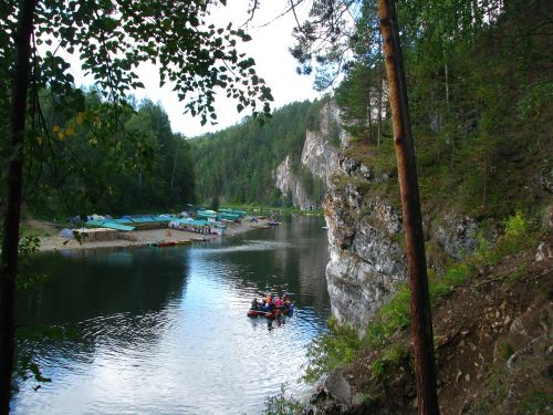 the chusovaya river perm krai spring